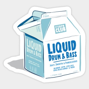 Liquid Drum & Bass Juice Carton ( 175 Bpm Club ) Sticker